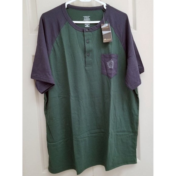 🆕️ Supernatural Box EXCLUSIVE Henley Raglan Short Sleeve T-Shirt Culturefly - Picture 2 of 3